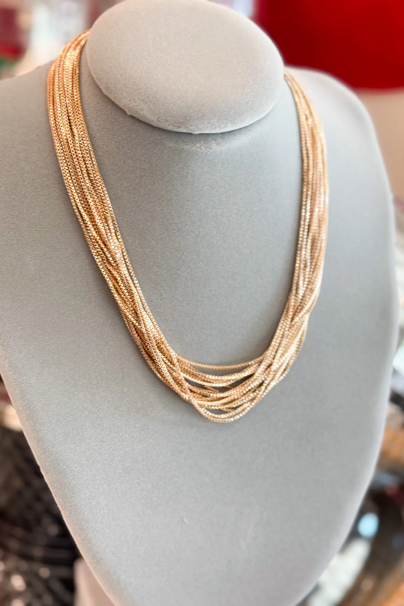 Statement Maker Necklace In Gold