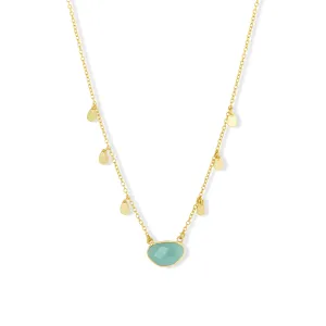 Summer Necklace Aqua Chalcedony