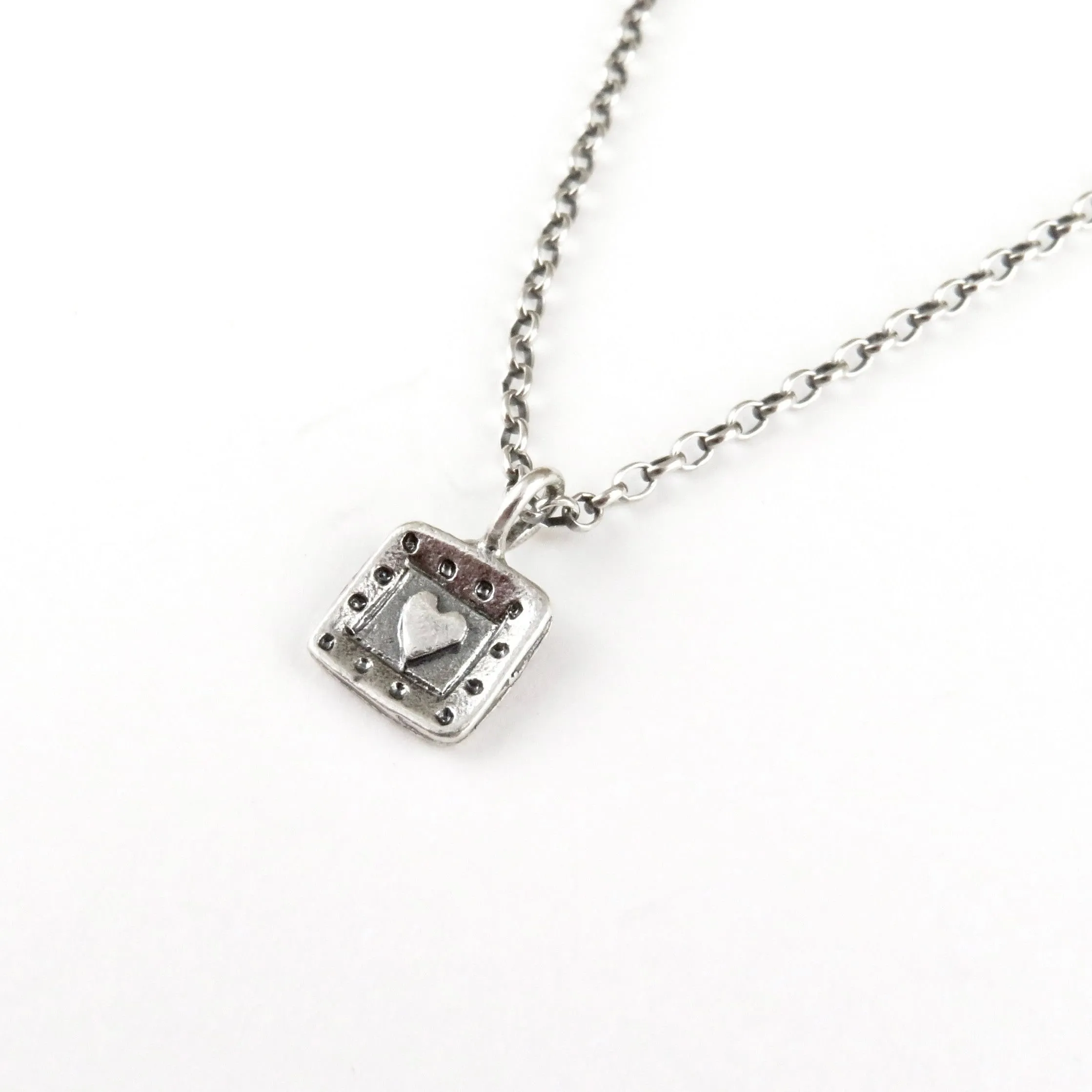 Sweet Imprint Heart Necklace