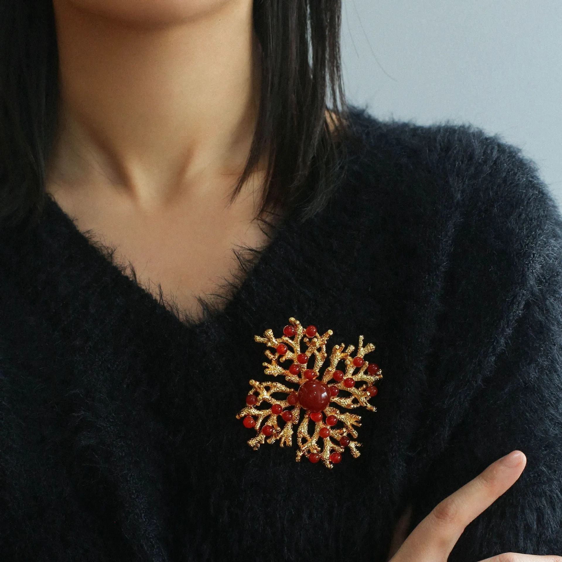 Undersea Moments Coral Branch Brooch