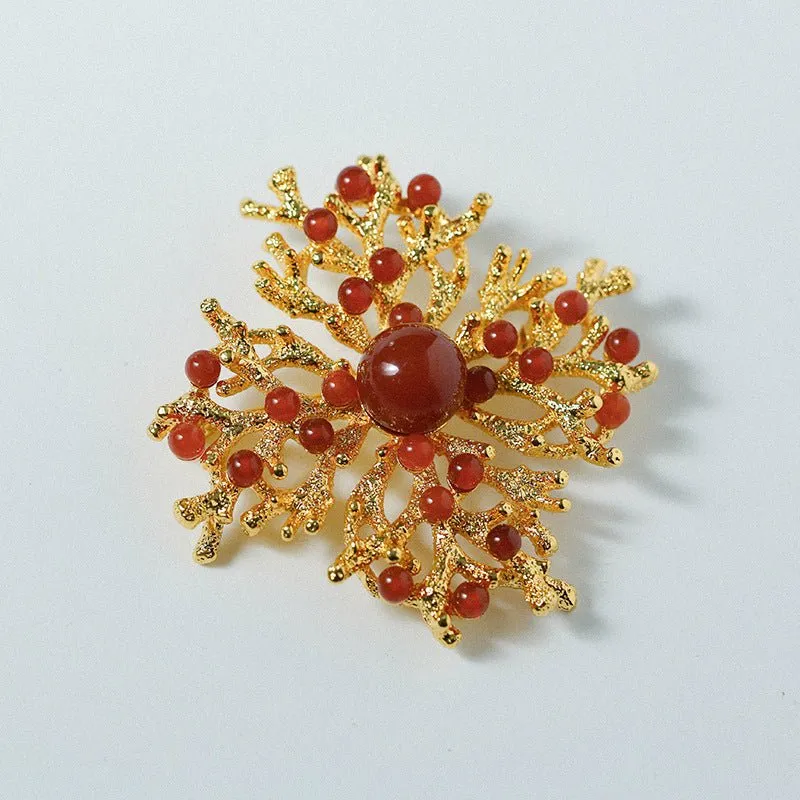 Undersea Moments Coral Branch Brooch