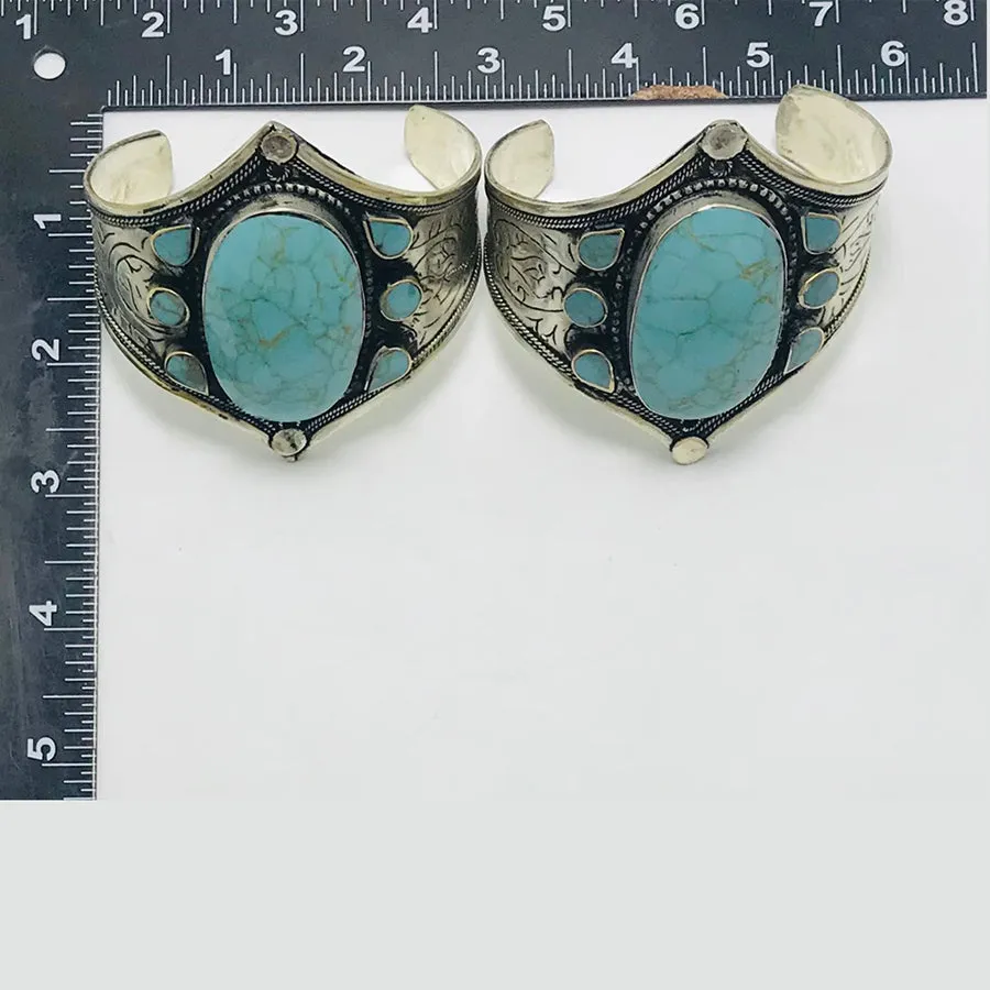 Unique Handmade Turquoise Stone Bracelet