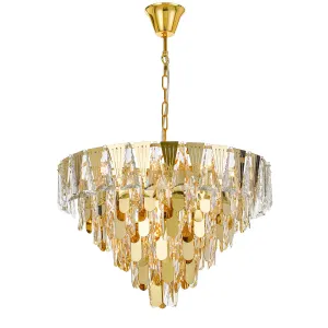 Valerie 60cm Gold Modern Crystal Pendant