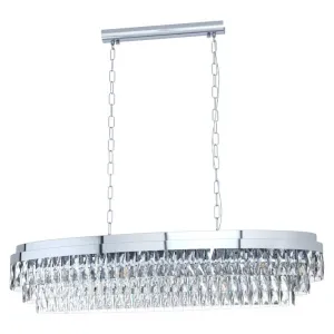 Valparaiso 13 Light Chrome and Crystal Pendant Light