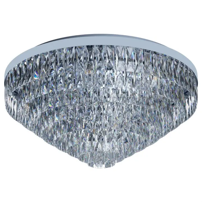 Valparaiso 16 Light Chrome and Crystal Close to Ceiling Light