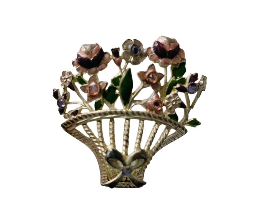 Vintage Kenneth Cole Flower Basket Brooch