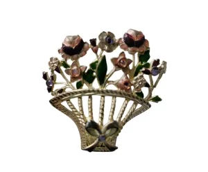 Vintage Kenneth Cole Flower Basket Brooch