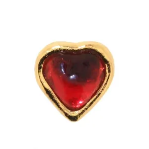 Vintage YSL small heart brooch Yves Saint Laurent