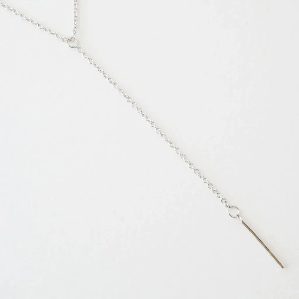 whisper thin lariat bar necklace