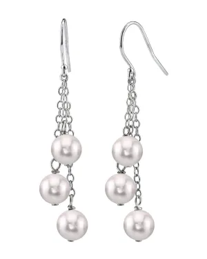 White Akoya Pearl Cluster Earrings