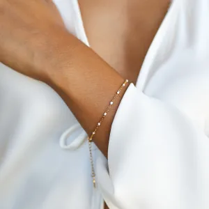 White Beaded Bracelet