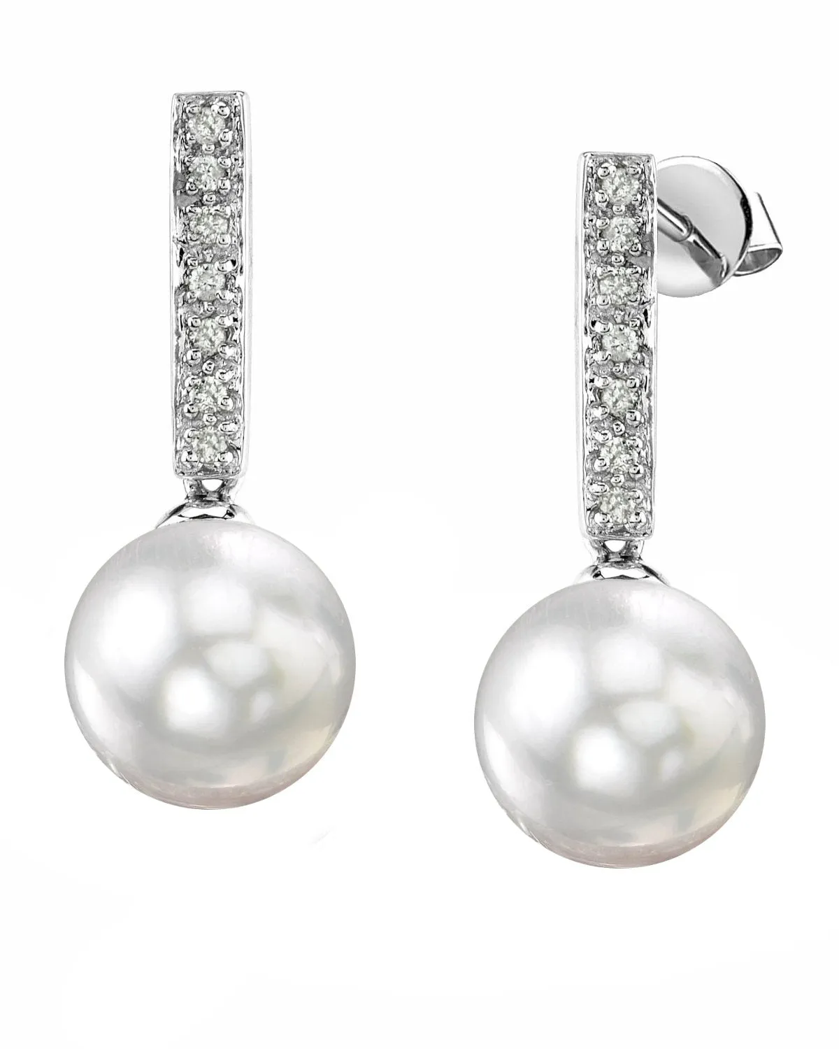 White South Sea Pearl & Diamond High Life Dangle Earrings