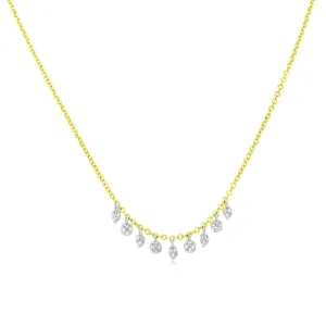 Yellow Gold Necklace with Diamond Charms