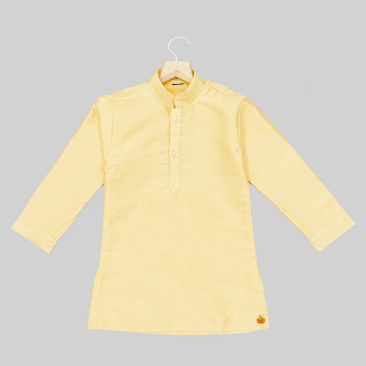 Yellow Kurta Pajama for Boys with Nehru Jacket