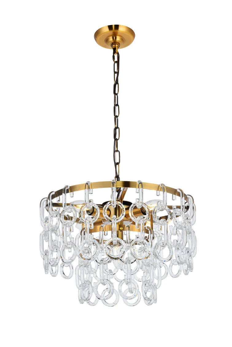 ZC121-1713D16LAB - Urban Classic: Eden 5 light in Light Antique Brass Pendant